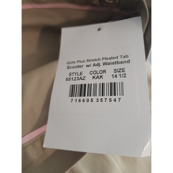Girls Classroom Uniforms Pleated Tab Scooter Skirt Khaki 14 - Picture 5 of 6